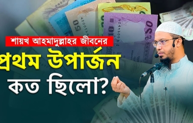 শায়খ আহমাদুল্লাহর জীবনের প্রথম উপার্জন কত ছিলো?