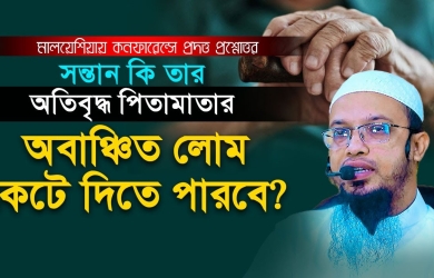 সন্তান কি অতিবৃদ্ধ পিতামাতার অবাঞ্চিত লোম কেটে দিতে পারবে?