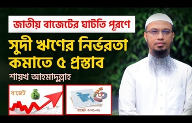 বাজেট ঘাটতি পূরণে সুদি ঋণের নির্ভরতা কমাতে ৫টি প্রস্তাব