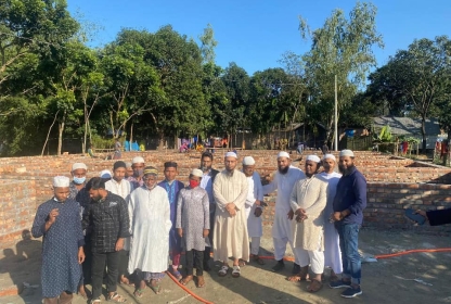গৃহহীনদের জন্য গৃহায়ণ প্রকল্প পরিদর্শন